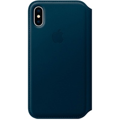 Чехол для iPhone Apple iPhone X Leather Folio Cosmos Blue (MQRW2ZM/A)