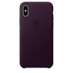 Чехол для iPhone Apple iPhone X Leather Case Dark Aubergine (MQTG2ZM/A)