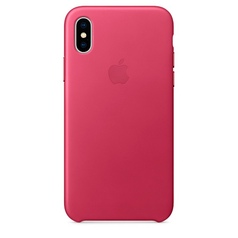 Чехол для iPhone Apple iPhone X Leather Case Pink Fuchsia (MQTJ2ZM/A)