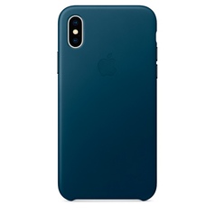 Чехол для iPhone Apple iPhone X Leather Case Cosmos Blue (MQTH2ZM/A)